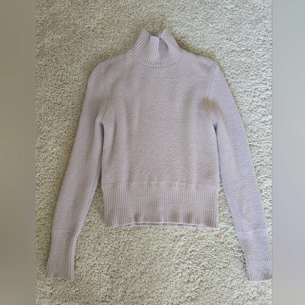 Zara Size Small Mock neck Womens Blush Pink Soft Sweater - Picture 2 of 6